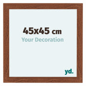 Como MDF Cadre Photo 45x45cm Noyer De Face Mesure | yourdeclineoration.com