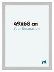 Como MDF Cadre Photo 49x68cm Blanc Grain de Bois De Face Mesure | yourdeclineoration.com