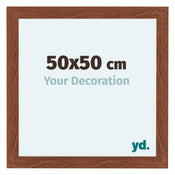 Como MDF Cadre Photo 50x50cm Noyer De Face Mesure | yourdeclineoration.com