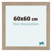 Como MDF Cadre Photo 60x60cm Chene Clair De Face Mesure | yourdeclineoration.com