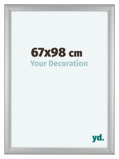 Como MDF Cadre Photo 67x98cm Argent Mat De Face Mesure | yourdeclineoration.com