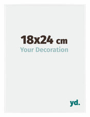 Evry Plastique Cadre Photo 18x24cm Blanc Brillant De Face Mesure | yourdeclineoration.com