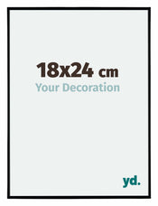 Evry Plastique Cadre Photo 18x24cm Noir Mat De Face Mesure | yourdeclineoration.com