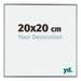 Evry Plastique Cadre Photo 20x20cm Argent De Face Mesure | yourdeclineoration.com