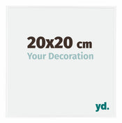 Evry Plastique Cadre Photo 20x20cm Blanc Brillant De Face Mesure | yourdeclineoration.com