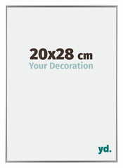 Evry Plastique Cadre Photo 20x28cm Argent De Face Mesure | yourdeclineoration.com
