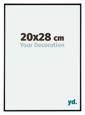 Evry Plastique Cadre Photo 20x28cm Noir Mat De Face Mesure | yourdeclineoration.com