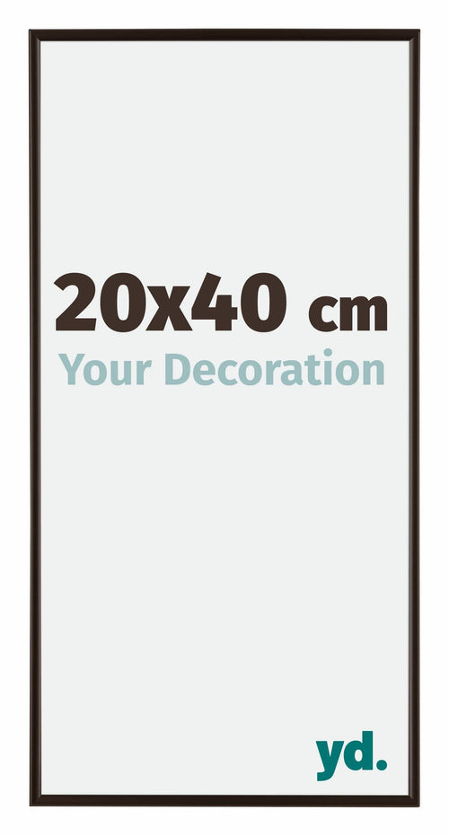 Evry Plastique Cadre Photo 20x40cm Anthracite De Face Mesure | yourdeclineoration.com