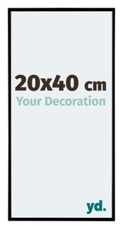 Evry Plastique Cadre Photo 20x40cm Noir Mat De Face Mesure | yourdeclineoration.com