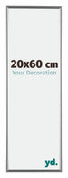 Evry Plastique Cadre Photo 20x60cm Argent De Face Mesure | yourdeclineoration.com