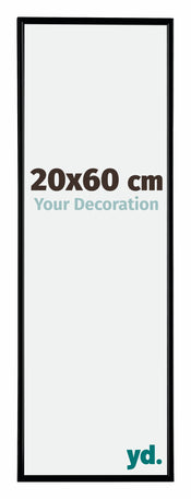 Evry Plastique Cadre Photo 20x60cm Noir Mat De Face Mesure_ | yourdeclineoration.com