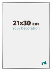 Evry Plastique Cadre Photo 21x30cm Argent De Face Mesure | yourdeclineoration.com