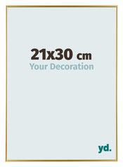 Evry Plastique Cadre Photo 21x30cm Or De Face Mesure | yourdeclineoration.com