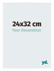 Evry Plastique Cadre Photo 24x32cm Blanc Brillant De Face Mesure | yourdeclineoration.com