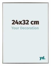 Evry Plastique Cadre Photo 24x32cm Champagne De Face Mesure | yourdeclineoration.com