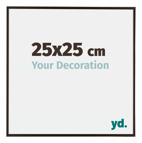 Evry Plastique Cadre Photo 25x25cm Anthracite De Face Mesure | yourdeclineoration.com