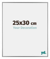 Evry Plastique Cadre Photo 25x30cm Argent De Face Mesure | yourdeclineoration.com