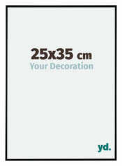 Evry Plastique Cadre Photo 25x35cm Noir Mat De Face Mesure | yourdeclineoration.com
