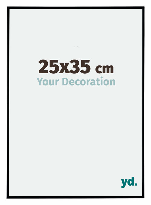 Evry Plastique Cadre Photo 25x35cm Noir Mat De Face Mesure | yourdeclineoration.com
