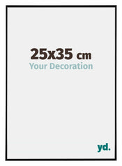 Evry Plastique Cadre Photo 25x35cm Noir Tres Brillant De Face Mesure | yourdeclineoration.com