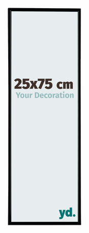 Evry Plastique Cadre Photo 25x75cm Noir Mat De Face Mesure | yourdeclineoration.com