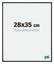 Evry Plastique Cadre Photo 28x35cm Noir Mat De Face Mesure | yourdeclineoration.com