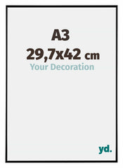Evry Plastique Cadre Photo 29 7x42cm A3 Noir Tres Brillant De Face Mesure | yourdeclineoration.com