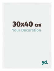 Evry Plastique Cadre Photo 30x40cm Blanc Brillant De Face Mesure | yourdeclineoration.com