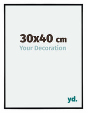 Evry Plastique Cadre Photo 30x40cm Noir Mat De Face Mesure | yourdeclineoration.com