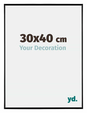 Evry Plastique Cadre Photo 30x40cm Noir Tres Brillant De Face Mesure | yourdeclineoration.com