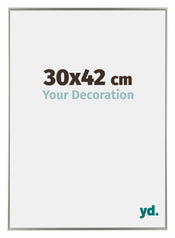 Evry Plastique Cadre Photo 30x42cm Champagne De Face Mesure | yourdeclineoration.com
