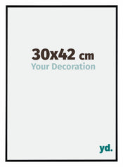 Evry Plastique Cadre Photo 30x42cm Noir Mat De Face Mesure | yourdeclineoration.com