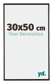 Evry Plastique Cadre Photo 30x50cm Anthracite De Face Mesure | yourdeclineoration.com