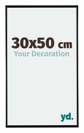 Evry Plastique Cadre Photo 30x50cm Noir Tres Brillant De Face Mesure | yourdeclineoration.com