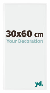 Evry Plastique Cadre Photo 30x60cm Blanc Brillant De Face Mesure | yourdeclineoration.com