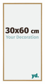 Evry Plastique Cadre Photo 30x60cm Hêtre Clairo De Face Mesure | yourdeclineoration.com