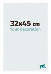Evry Plastique Cadre Photo 32x45cm Blanc Brillant De Face Mesure | yourdeclineoration.com