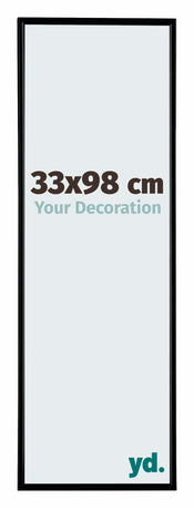 Evry Plastique Cadre Photo 33x98cm Noir Mat De Face Mesure | yourdeclineoration.com