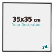 Evry Plastique Cadre Photo 35x35cm Noir Mat De Face Mesure | yourdeclineoration.com