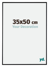 Evry Plastique Cadre Photo 35x50cm Noir Mat De Face Mesure | yourdeclineoration.com