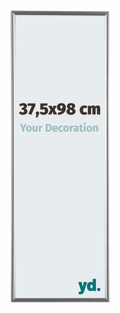 Evry Plastique Cadre Photo 37 5x98cm Argent De Face Mesure | yourdeclineoration.com