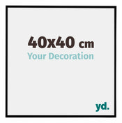 Evry Plastique Cadre Photo 40x40cm Noir Mat De Face Mesure | yourdeclineoration.com