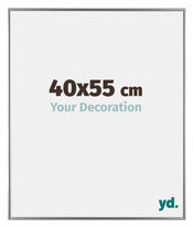 Evry Plastique Cadre Photo 40x55cm Argent De Face Mesure | yourdeclineoration.com
