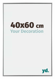 Evry Plastique Cadre Photo 40x60cm Argent De Face Mesure | yourdeclineoration.com