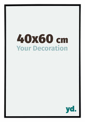 Evry Plastique Cadre Photo 40x60cm Noir Mat De Face Mesure | yourdeclineoration.com