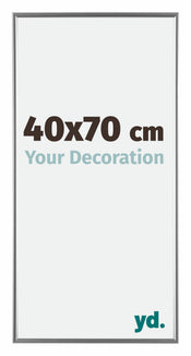 Evry Plastique Cadre Photo 40x70cm Argent De Face Mesure | yourdeclineoration.com