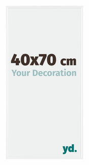 Evry Plastique Cadre Photo 40x70cm Blanc Brillant De Face Mesure | yourdeclineoration.com