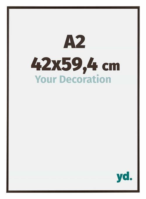 Evry Plastique Cadre Photo 42x59 4cm A2 Anthracite De Face Mesure | yourdeclineoration.com