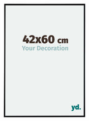 Evry Plastique Cadre Photo 42x60cm Noir Mat De Face Mesure | yourdeclineoration.com