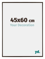 Evry Plastique Cadre Photo 45x60cm Anthracite De Face Mesure | yourdeclineoration.com